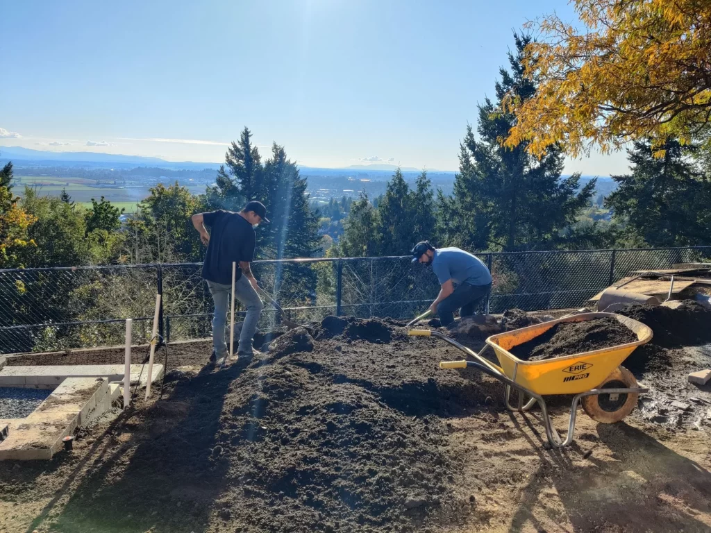 two men excavating